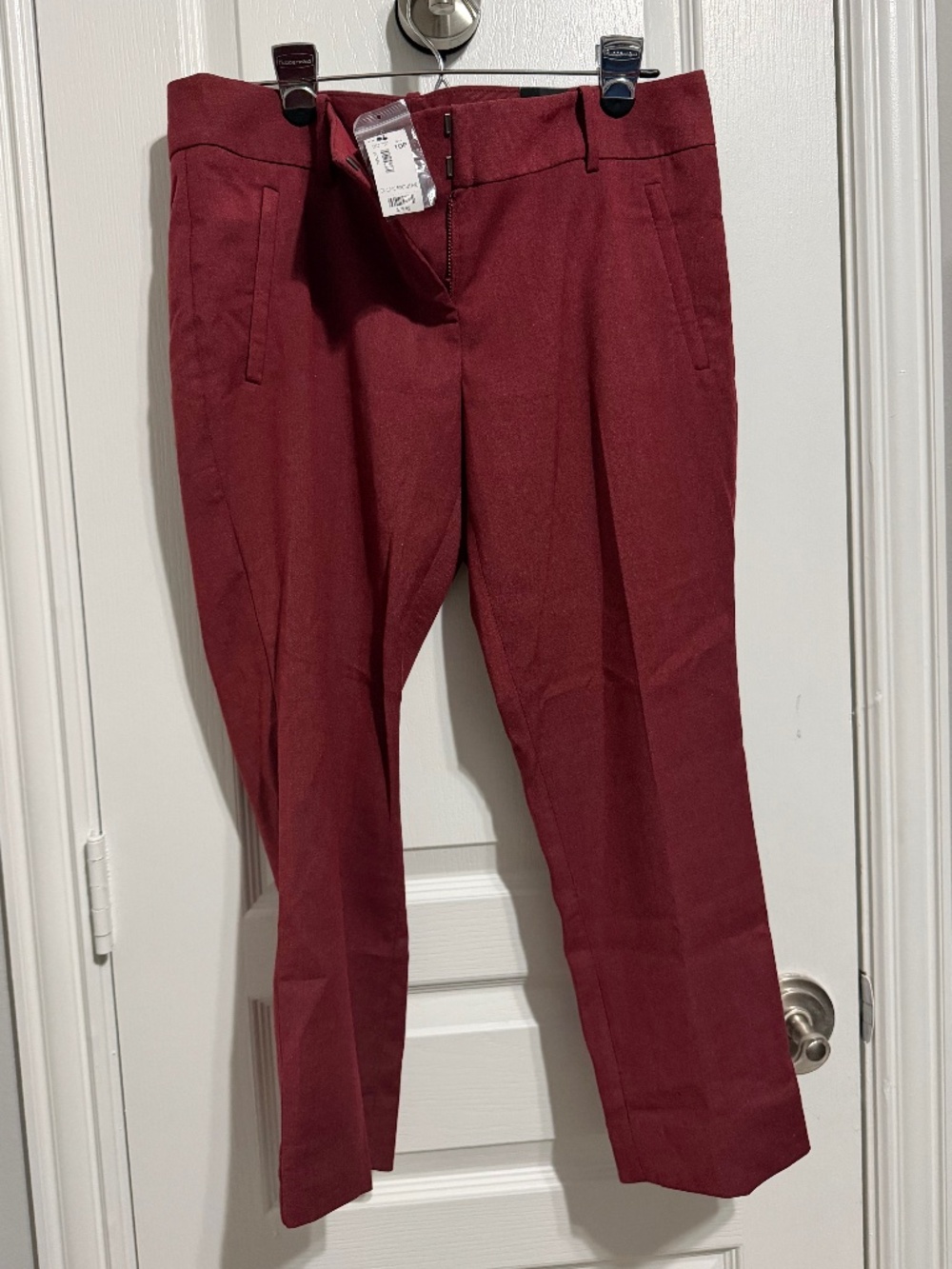 NWT The Limited Pencil Pant Ankle Trousers Burgundy Red 10P Petite
